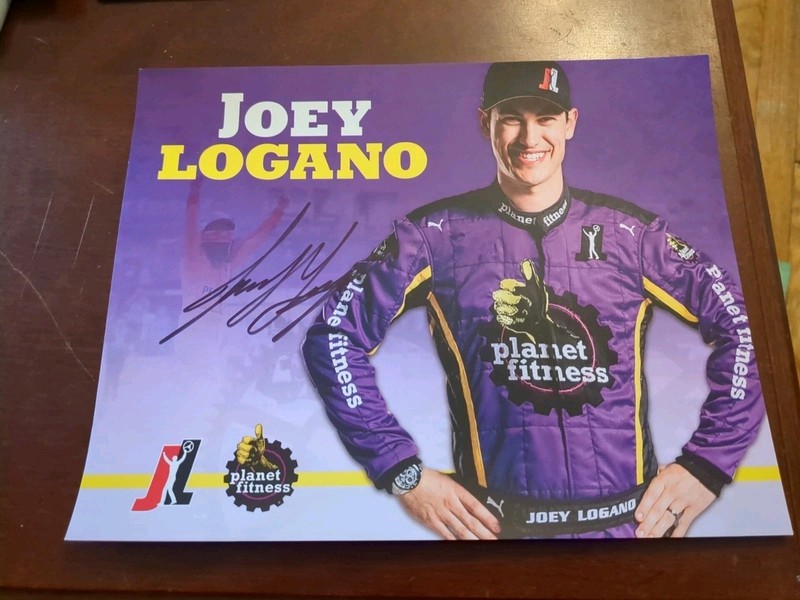 AUTOGRAPHED Joey Logano 8x10 Planet Fitness NASCAR Cup Hero Post card