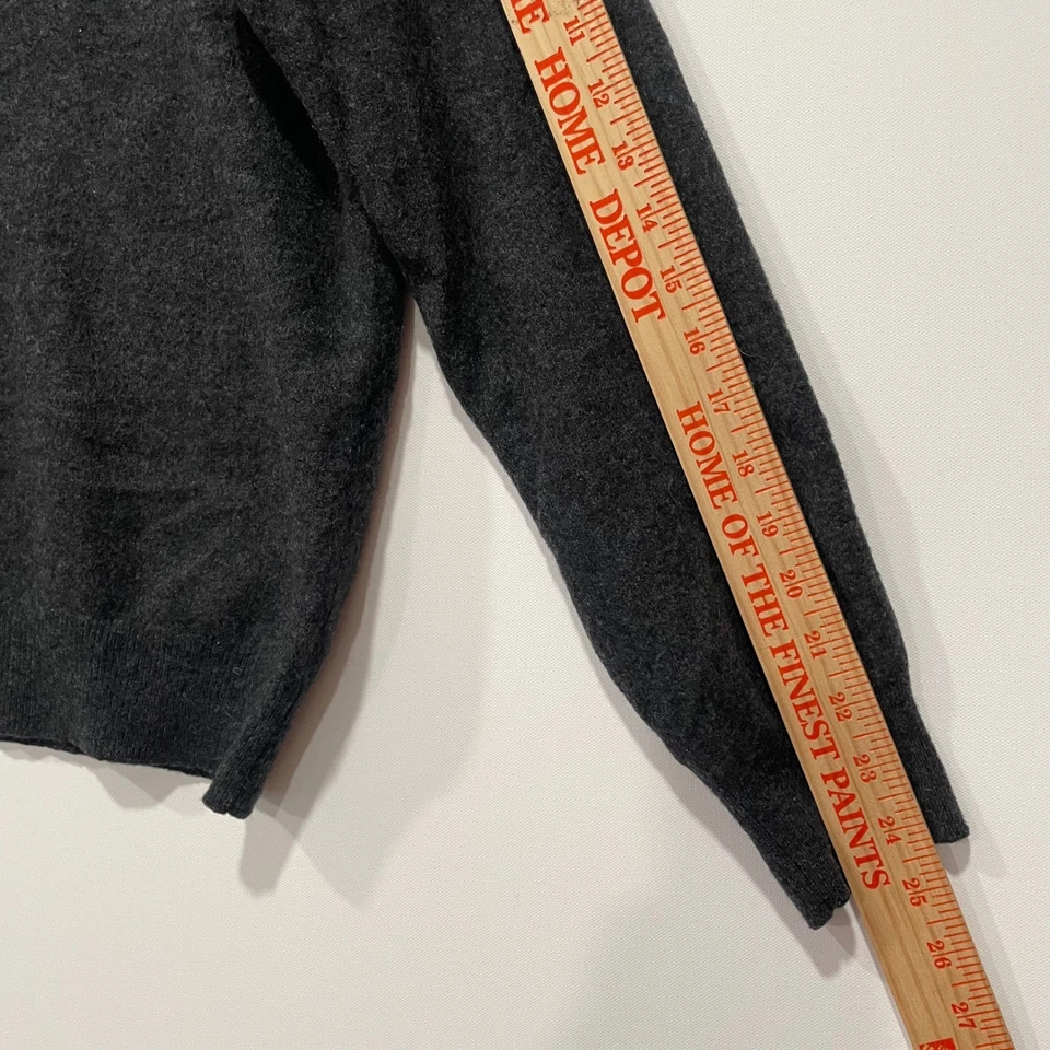 Suéter Tahari Pure Luxe XXL para hombre 100 % cachemir cuello en V con parches en el codo Foto 3 de 4