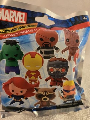 6 Packs of Marvel Collectors 3D Bag Clip Mystery Figure Bags Unopened With Box
