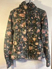 Lululemon Scuba Hoodie Full Zip Light Cotton Fleece Frozen Floral Size 6