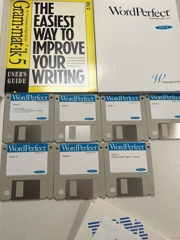 WordPerfect 5.2 for OS/2 Boxed Set w/ 3.5” Disks Manuals RARE - Image 3 of 4