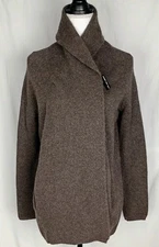 Adrienne Vittadini Brown Women’s Wool And Yak Hair  Coat cardigan Size Small