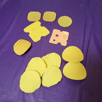 12 Pc Pretend Play Food 7 Realistic Potato Chips 2 Cheese Slices 3 Crackers 