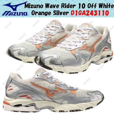 Mizuno Wave Rider 10 Off White Orange Silver D1GA243110 Herren Gr.