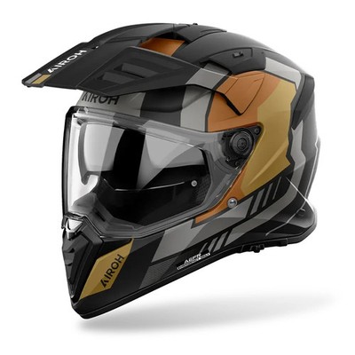AIROH BANDIT HORN GOLD MATT ADVENTURE MOTORCYCLE HELMET HABAN0014 SIZE MEDIUM