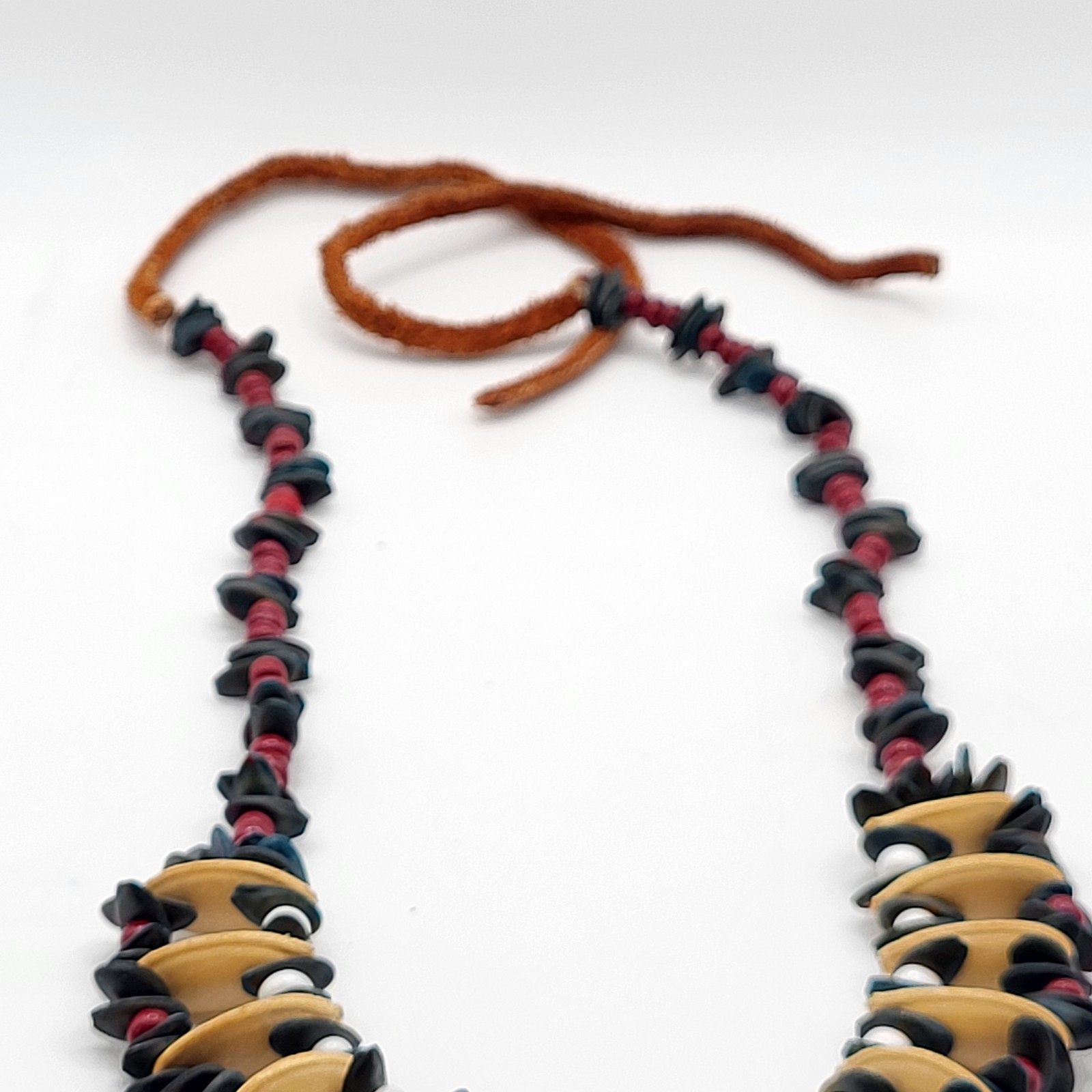 Native American Bib Statement Necklace Seeds Bead… - image 2
