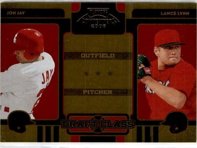 2008 Playoff Contenders - Draft Class Jon Jay, Lance Lynn #3 0618/1500 (RC)