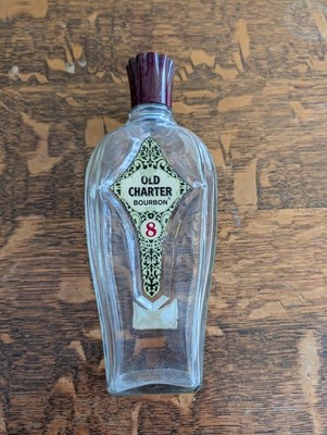 Vintage Old Charter Empty Bourbon Bottle 1960s