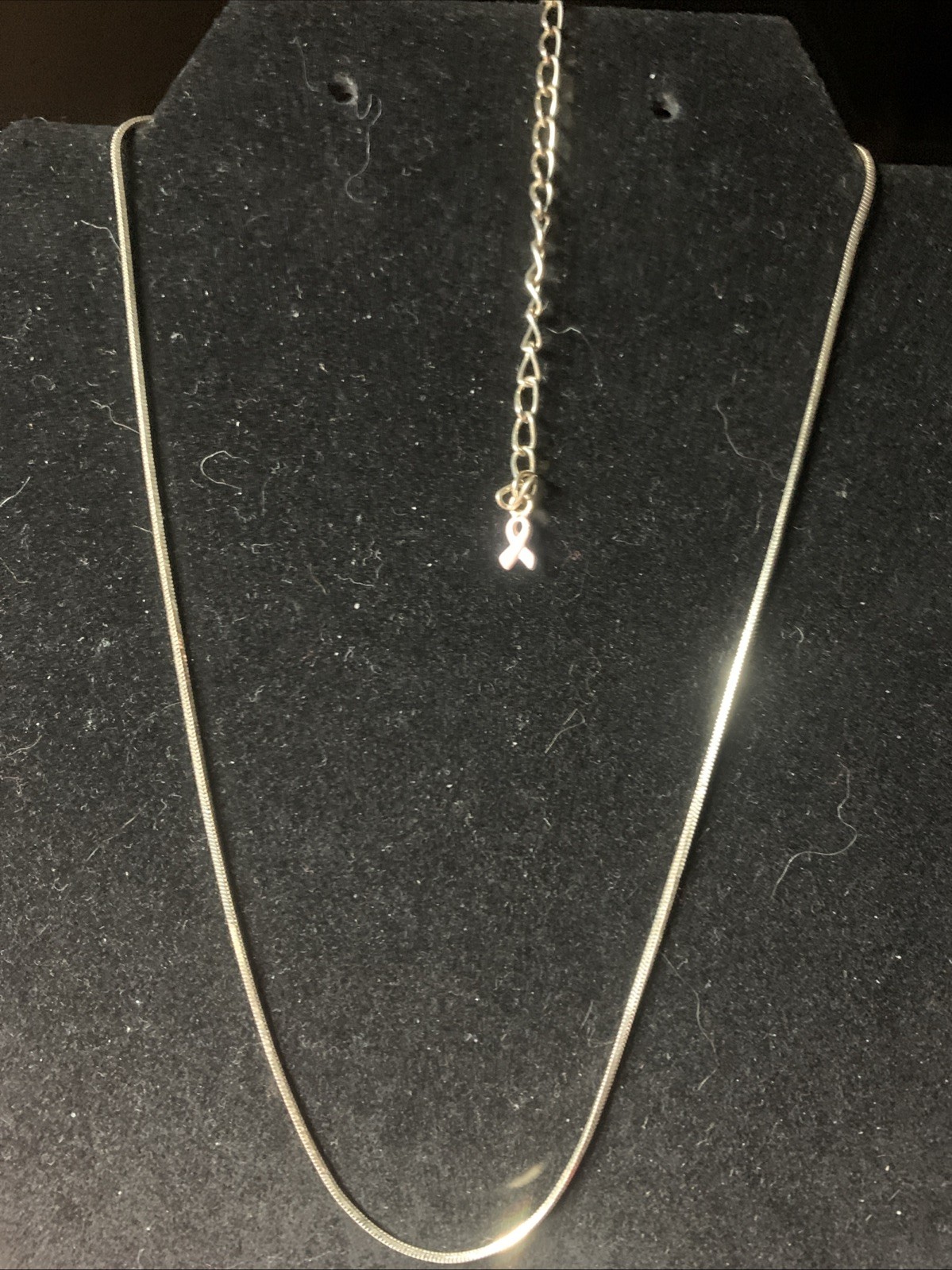 Beautiful Silver Single Herring Bone Necklace Ext… - image 1