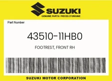 Suzuki Genuine Footrest, Front Rh - 43510-11Hb0