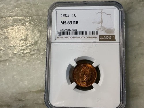 1903  Indian Head Cent MS63 RB