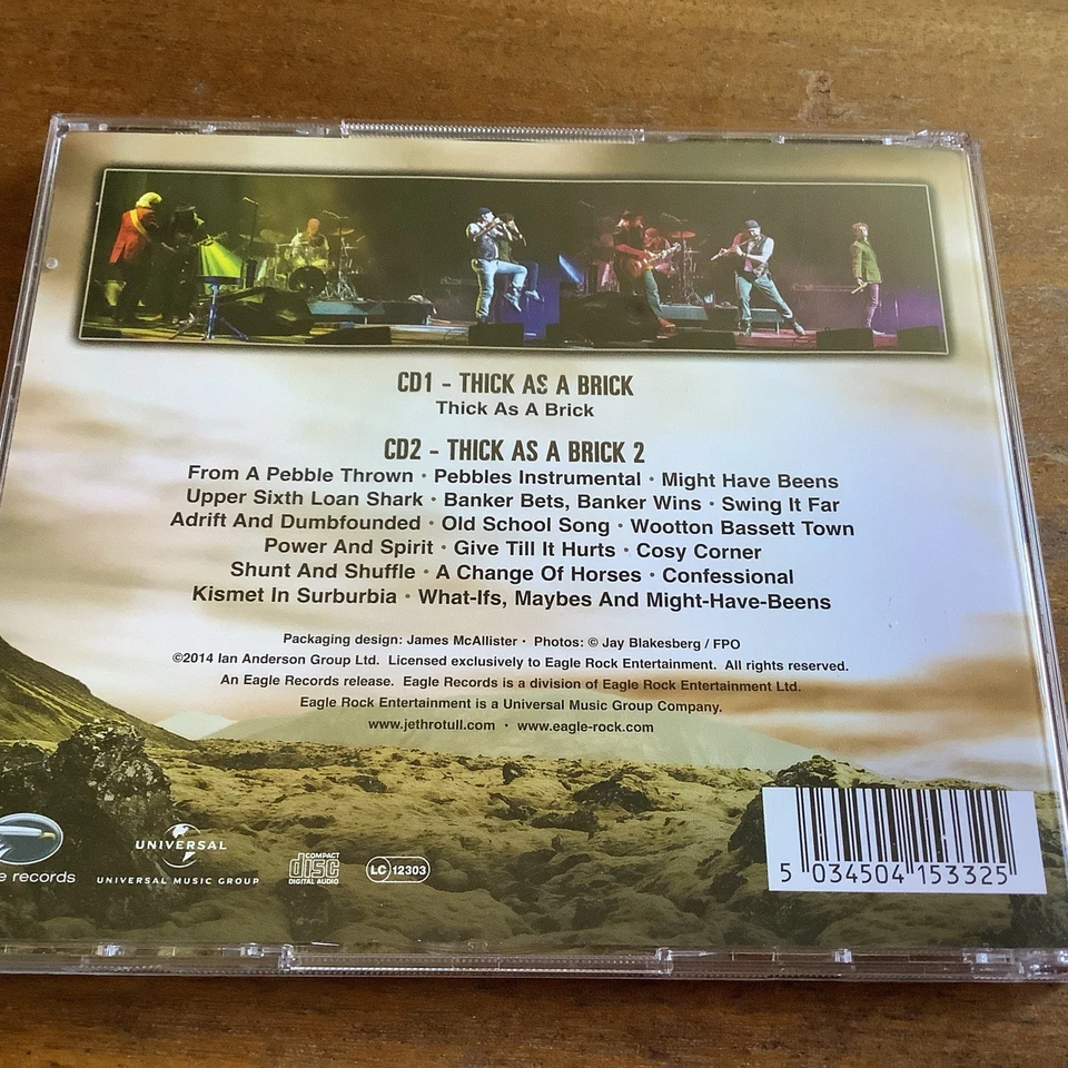JETHRO TULLS IAN ANDERSON THICK AS A BRICK  LIVE IN ICELAND 2XCD SET NEW. M1 Foto 2 de 2