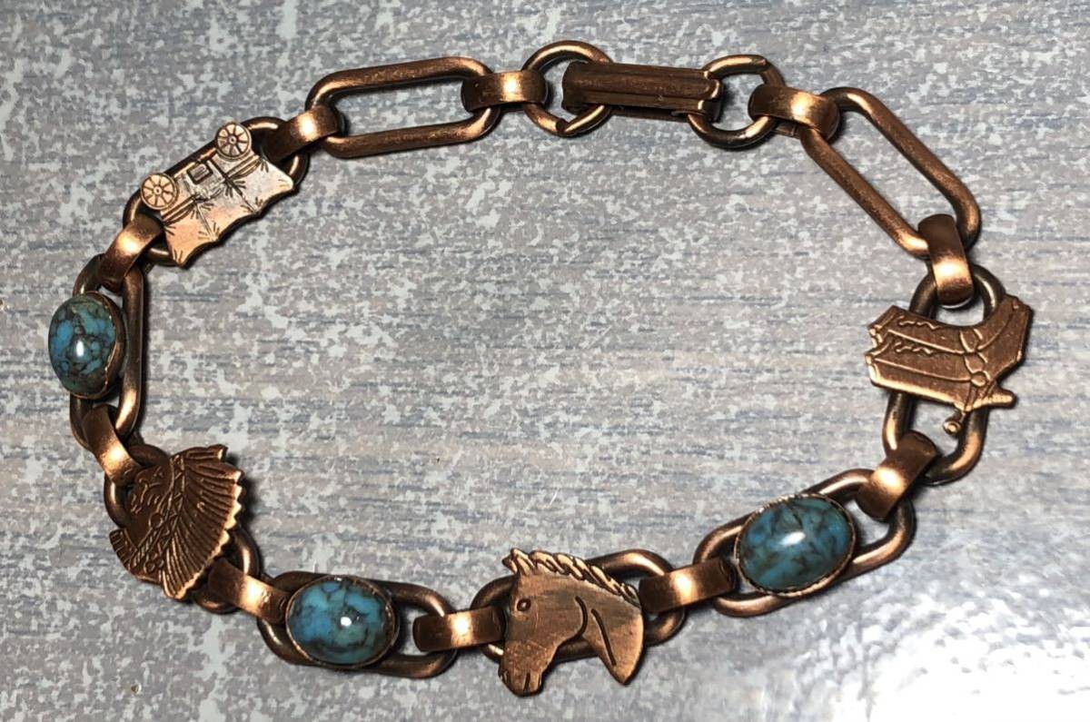 Solid copper turquoise bracelet SOLID COPPER copp… - image 4