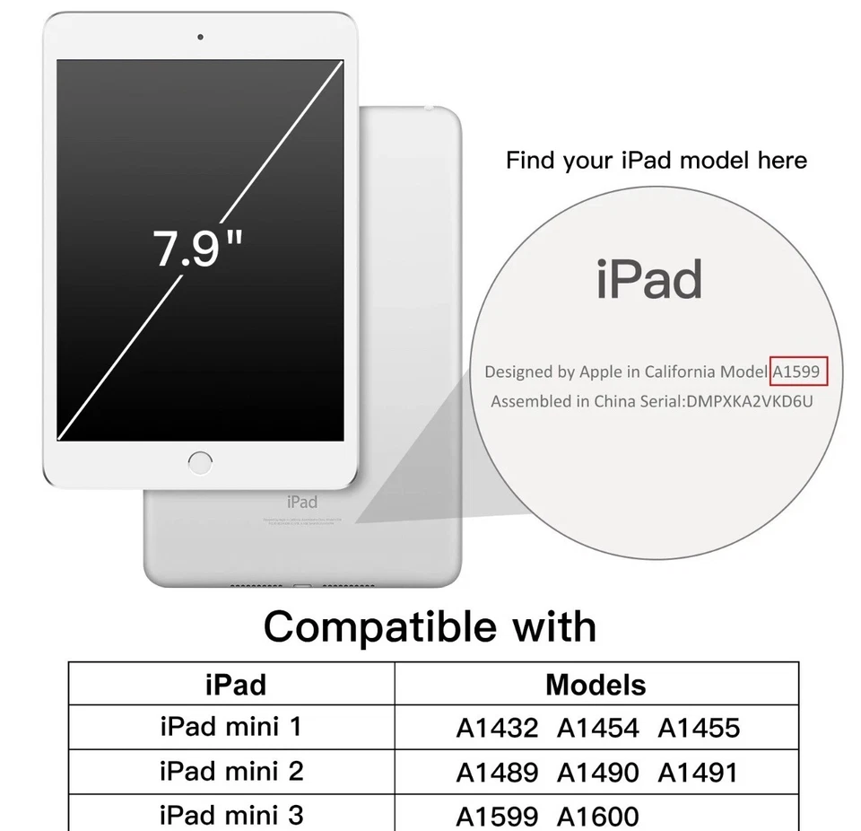 JETech Case for iPad Mini 1 2 3 with Auto Sleep Wake - Image 4 of 4