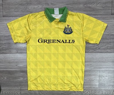 NEWCASTLE UNITED 1990 1991 AWAY FOOTBALL SHIRT JERSEY SCORE DRAW