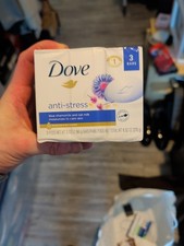 Dove Anti Stress Blue Chamomile Oat Milk Soap, 3.75 oz 3 Bars NEW IN BOX