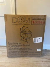 Dream On Me Lacy Portable 2-in-1 Bassinet & Cradle, Basket, Canopy Removable