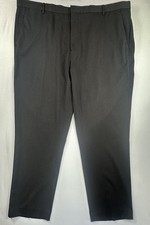 Calvin Klein Slim Fit Flat Front Dress Pants Black Men 40/30