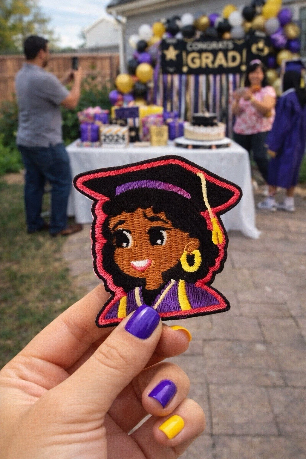 Black Beauty Iron-On Embroidered Patch Set - 4 Piece