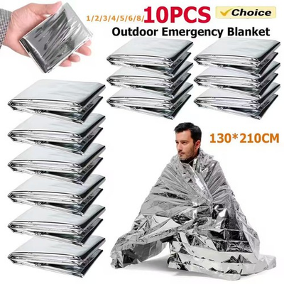 #ad #ad 10 6 4Pack Emergency Mylar Blankets Thermal Rescue Blanket Survival Gear 52 x 82 $3.19