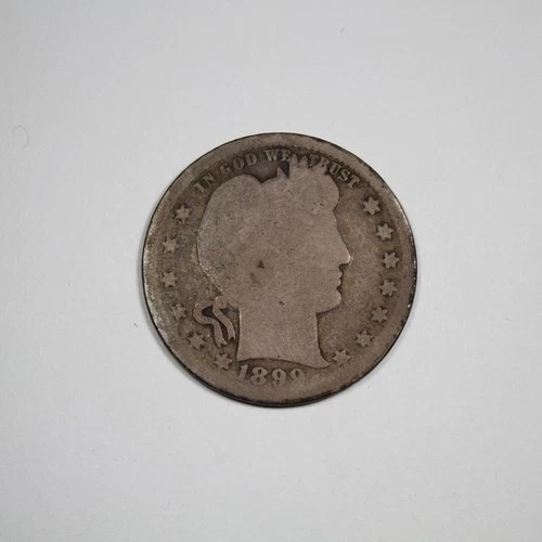 1899-P Barber Quarter Silver 25c AG / GOOD