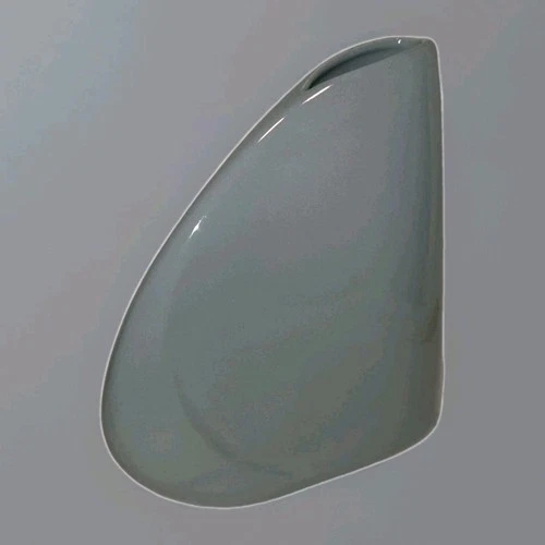 VTG Haeger Pottery Vase Grey Art Deco 5144 Sail Wedge 1985 Retro