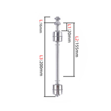 Liquid Water Level Sensor Stainless Steel Double Ball Float Switch Tank Pool US