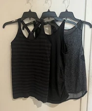 Lululemon Lot of 3 Women’s Tank Tops Sz 6 Ebb To Street In The Flow Sculpt Black