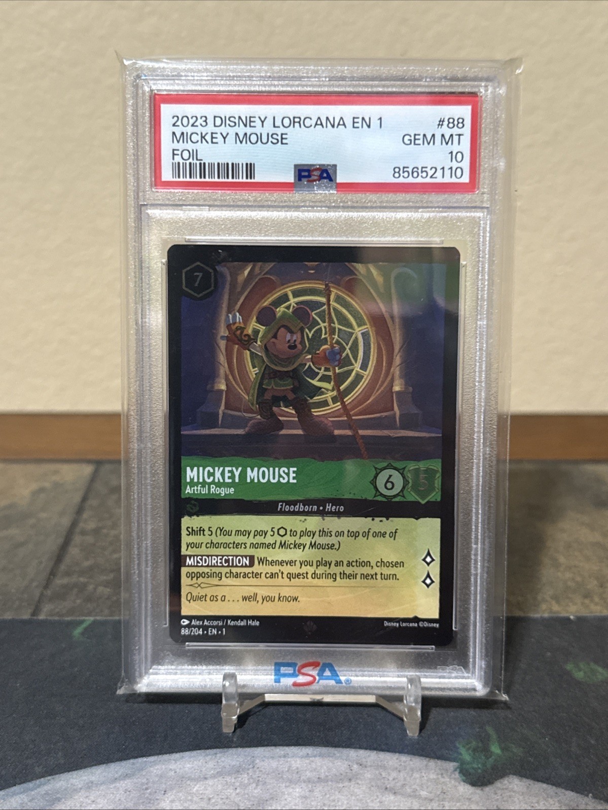 2023 Disney Lorcana EN 1-The First Chapter Mickey Mouse #89 Foil PSA 10