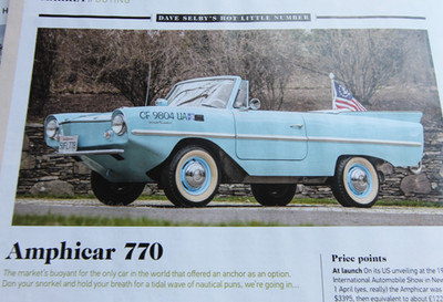 Original 2013 OCTANE extracted mag article: AMPHICAR 770  (1 page article)