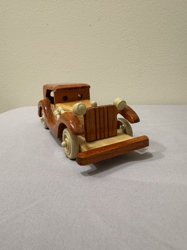 Vintage Holz Ford Auto Modell Handarbeit Automodell hochwertige Holzfigur - Bild 2 von 7