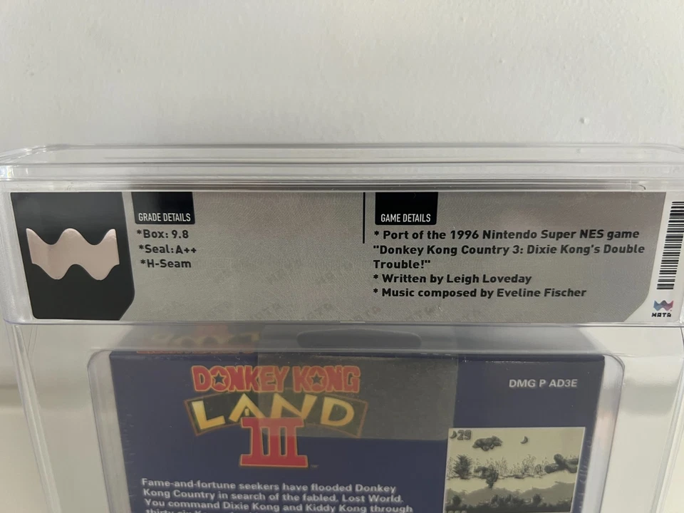 Donkey Kong Land III (Game Boy) WATA 9.8 A++ New Sealed Graded WATA VGA PSA 1st! - Image 3 of 4