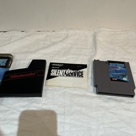 Nintendo NES Console NES-001 Bundle-MULE Cib Silent Service Cib Contra No box Re