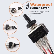 4 Pin Reverse Polarity Momentary 12V DPDT (On)-Off-(On) Motor Control RV Jack Wa