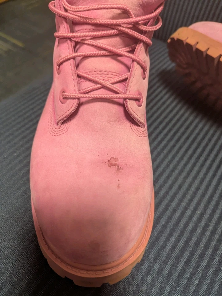 Timberland 6 Inch Pink Combat Boots Lace Up- Size 6.5  - Image 4 of 4