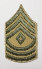 Army Chevron 2056: First Sergeant, single - WWII era, on khaki