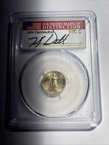 2025 American Gold Eagle PCGS MS 70 - FDOI - 1/10oz Fine Gold $5. #963