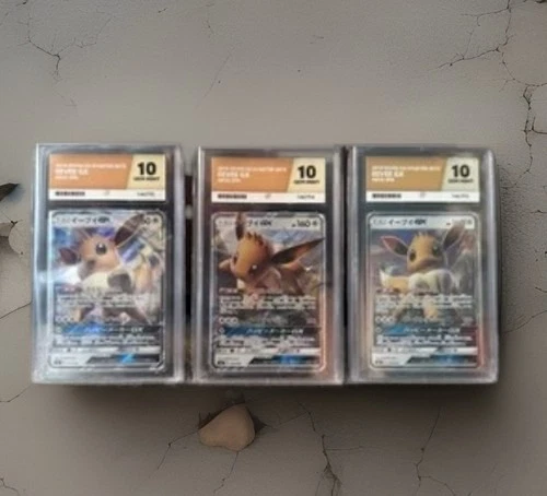 Pokémon TCG Eevee GX Starter Sets JPN x3 Graded ACE 10