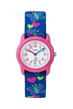 Timex Time Machines 29mm Butterflies Hearts Blue Kids Watch T89001