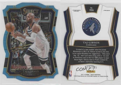 2017 Panini Select Premier Level Light Blue Die-Cut Prizm /185 Taj Gibson #156