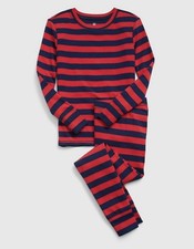 GAP 100 Organic Cotton Stripe PJ Set Navy Red Size Youth 6