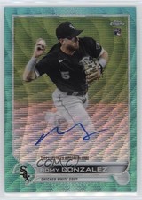 2022 Topps Chrome Rookie Aqua Wave Refractor /199 Romy Gonzalez #RA-RG Auto ni4
