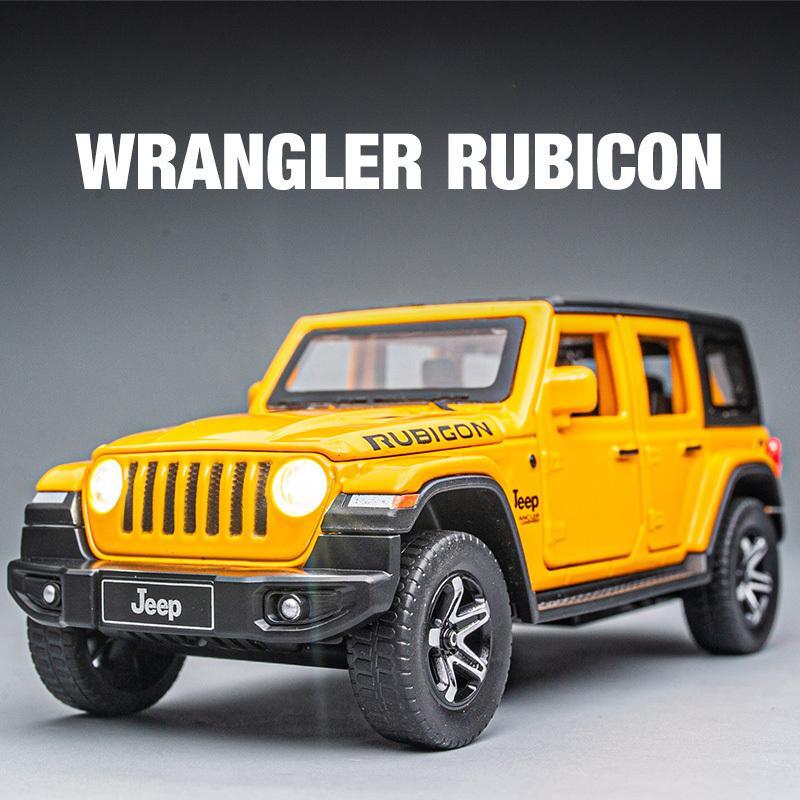 1:32 Jeep Wrangler Diecast Model Cars Light Off-road Vehicles Simulation