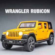 1:32 Jeep Wrangler Diecast Model Cars Light Off-road Vehicles Simulation