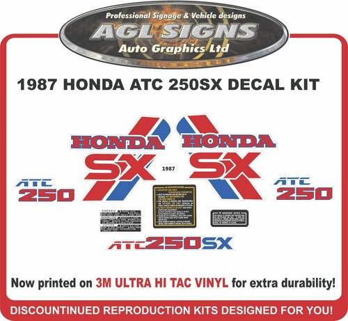1987 HONDA ATC 250sx Reproduction Decal 