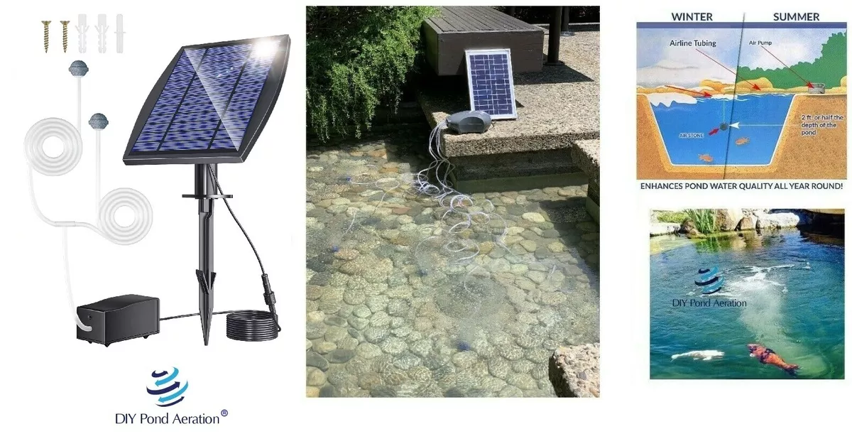 Solar powered sale pond aerator