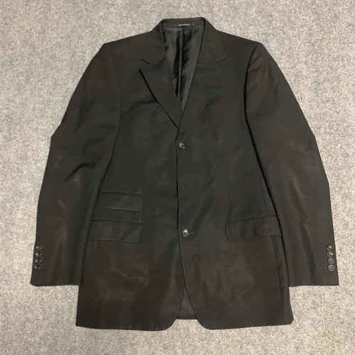Gucci Sports Coat Blazer Jacket Mens 50 US 40 Solid Black 100% Wool 2 Button
