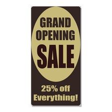 Custom Grand Opening Sale 25 Off Everything DECAL STICKER Retail Store Sign