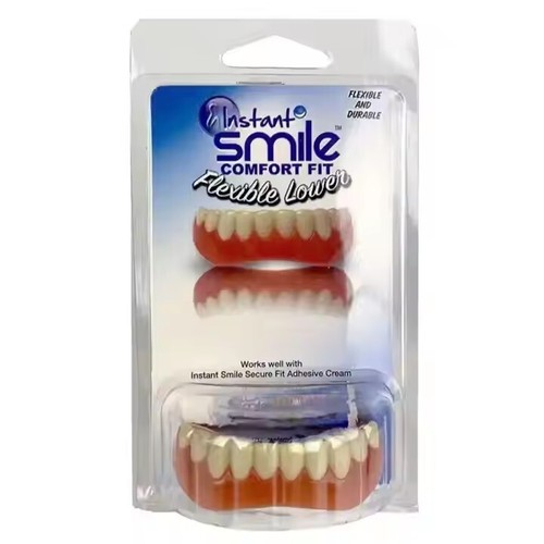 Dientes dentales falsos superiores/inferiores de silicona carillas de sonrisa perfecta aparatos ortopédicos - Imagen 9 de 17