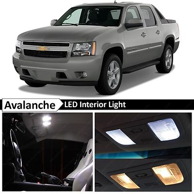 Fits 2007 2014 Chevy Avalanche White Interior License Led Lights Package Kit Ebay